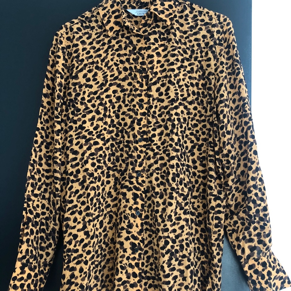 Leopard Print Button Down